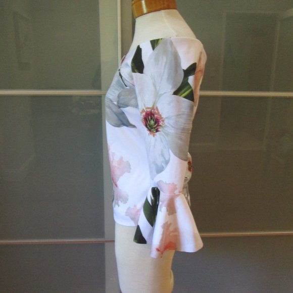 *SOLD* Ted Baker London Floral Print Off Shoulder - Picture 2 of 8